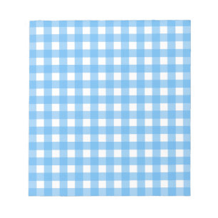 Sky Blue Gingham Notizblock