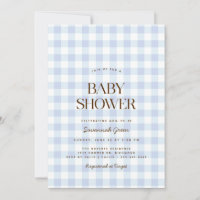 Sky Blue Gingham | Summer Picnic Baby Dusche