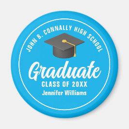 Sky Blue Graduate Custom Abschluss Magnet