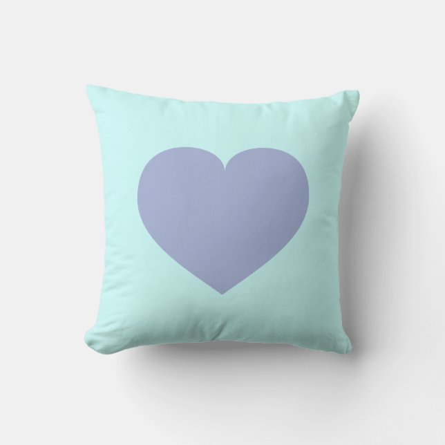 Sky Blue Heart und Sky Blue Hearts - Reversible Kissen (Vorderseite)