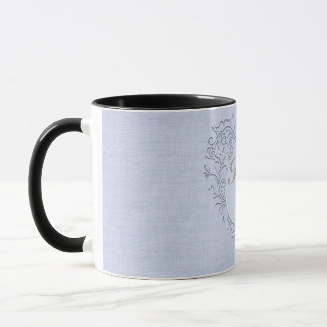 Sky Blue HeartyChic Tasse (Links)