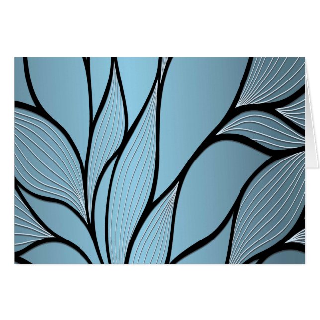 Sky Blue Hues Creative Verlass Pattern Blamk (Vorderseite (Horizontal))