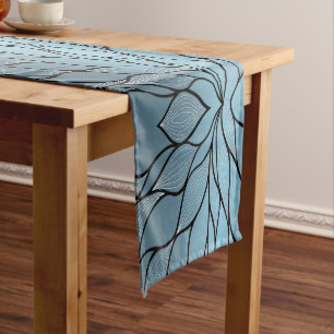 Sky Blue Hues Creative Verlass Pattern Großer Tischläufer