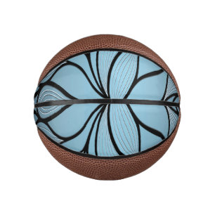 Sky Blue Hues Creative Verlass Pattern Mini Basketball