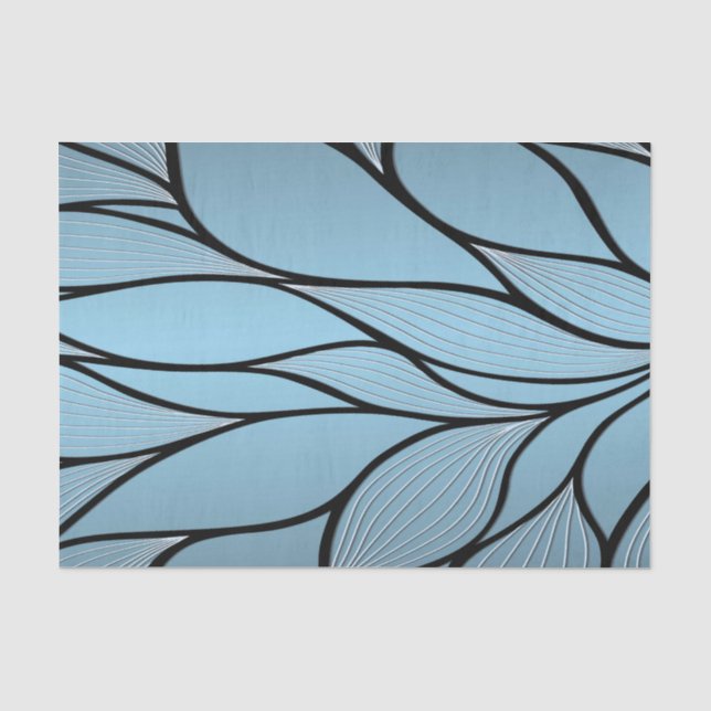 Sky Blue Hues Creative Verlass Pattern Seidenpapier (Vorderseite)
