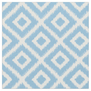 Sky Blue Ikat Diamonds Stoff
