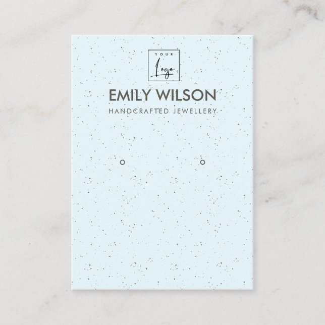 SKY BLUE KERAMIK TEXTURE EARRING DISPLAY LOGO BUSI VISITENKARTE (Vorderseite)