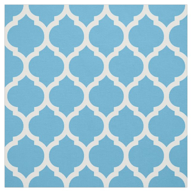 Sky Blue marokkanische Quarrefolienmuster Stoff (Muster)