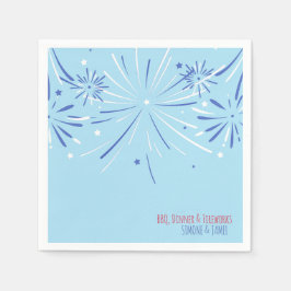 Sky Blue Minimalistisch Paper Napkin Serviette