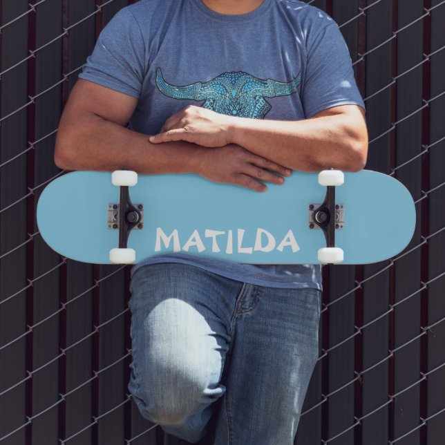 Sky Blue Modern Name | Stilvolle Trendy Skateboard (Außenbereich 3)