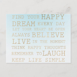 Sky Blue Ombre Postkarte