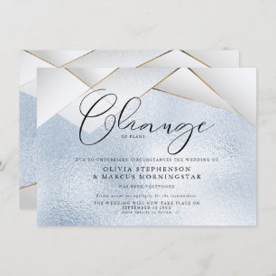 Sky Blue Pearl Facets verschoben Hochzeit Einladung