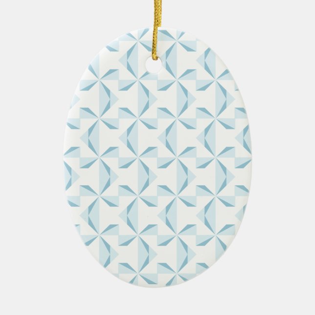 Sky Blue Pinwheels Keramik Ornament (Vorne)