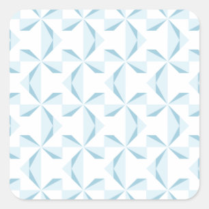 Sky Blue Pinwheels Quadratischer Aufkleber