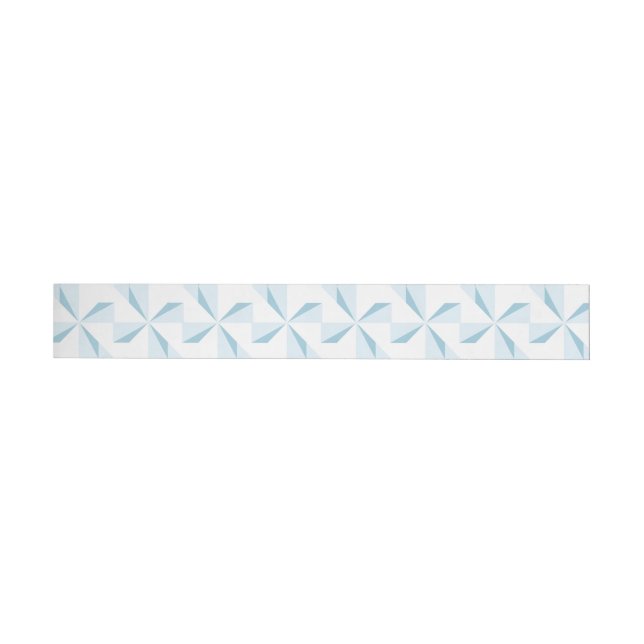 Sky Blue Pinwheels Rundum-Adressaufkleber (Person)
