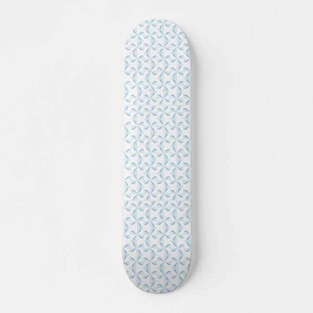 Sky Blue Pinwheels Skateboard (Vorne)