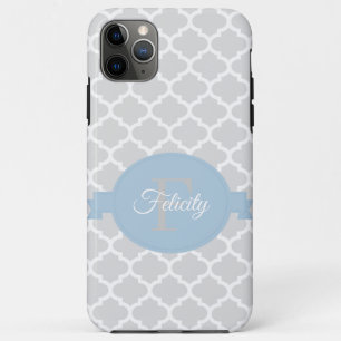 Sky Blue Quatrefoil Personalisiert Case-Mate iPhone Hülle