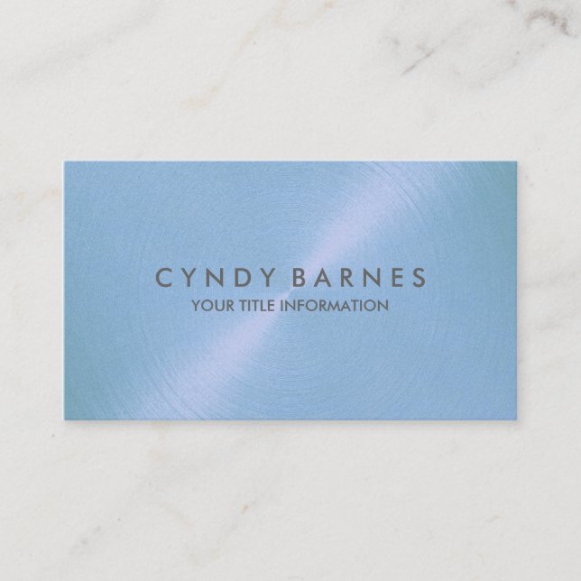 Sky Blue Sheen Business Card Visitenkarte (Vorderseite)
