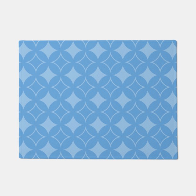 Sky Blue Shippo Muster Fußmatte (Vorderseite)