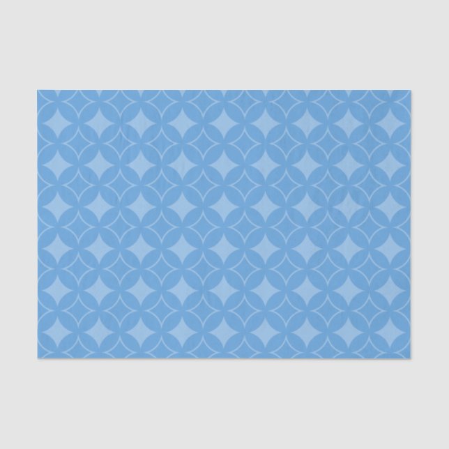 Sky Blue Shippo Muster Seidenpapier (Vorderseite)