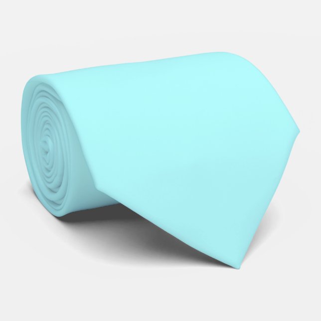 Sky Blue Solid Color Krawatte (Gerollt)