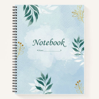 Sky-Blue Spiral Notebook Notizbuch
