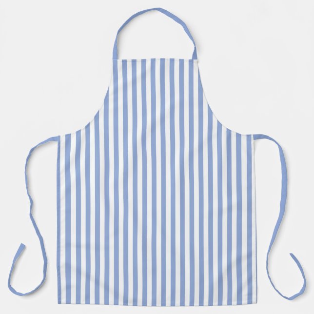 Sky Blue Stripe Pattern Apron Schürze (Vorderseite)