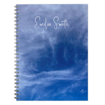 Sky Blue Stylish Personalisiert Notebook