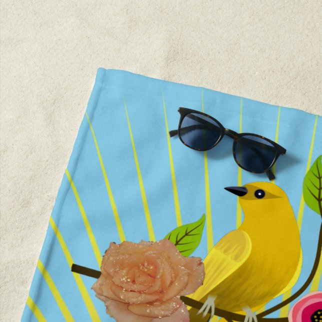 Sky Blue Sunshine & Dew Drops Strandtuch (Beispiel)