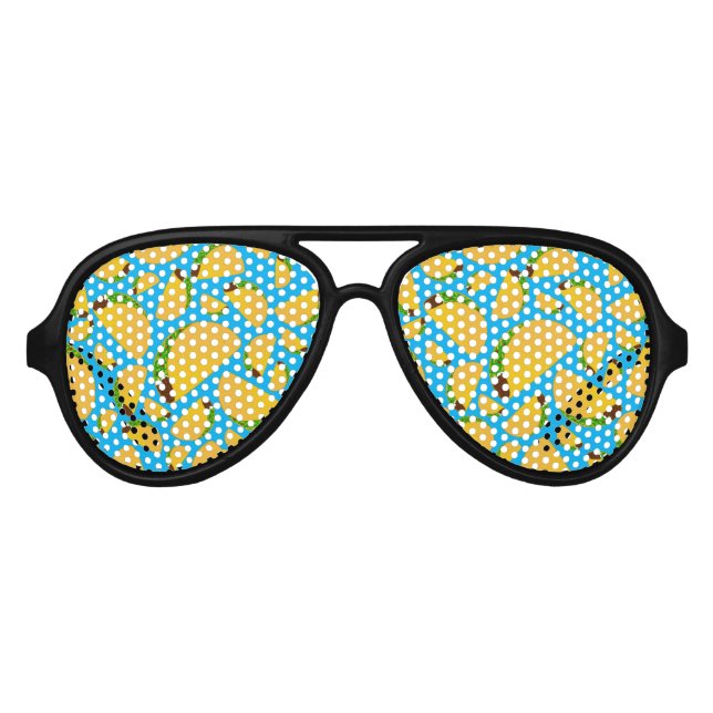 Sky blue tacos partybrille (Vorderseite)