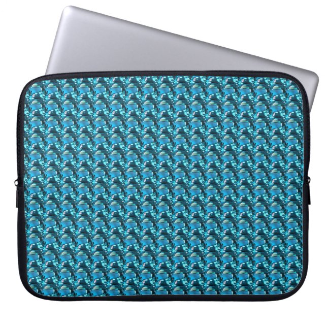 Sky Blue Topaz Cushion Gemstone Laptopschutzhülle (Vorderseite)