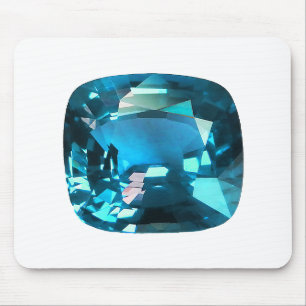 Sky Blue Topaz Cushion Gemstone Mousepad