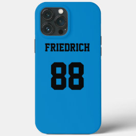 Sky Blue und Black Sports Jersey Case-Mate iPhone Hülle