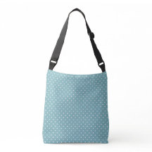 Sky Blue und White Polka Dot mit Monogram