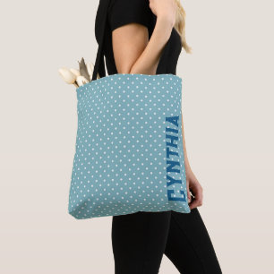 Sky Blue und White Polka Dot Personalisiert