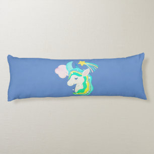 Sky Blue Unicorn Rainbow Body Kissen