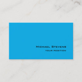 Sky Blue Unique Trendy Beruflich Minimalistisch Visitenkarte