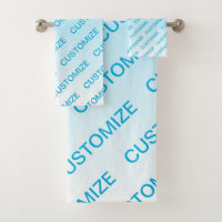 Sky Blue (veränderbare Farbe!) Ombre & Text Muster