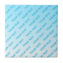 Sky Blue (veränderbare Farbe!) Ombre & Text Muster