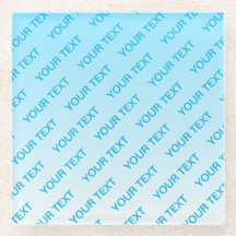 Sky Blue (veränderbare Farbe!) Ombre & Text Muster