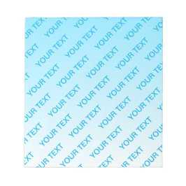 Sky Blue (veränderbare Farbe!) Ombre & Text Muster Notizblock