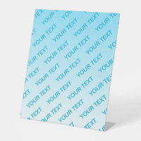 Sky Blue (veränderbare Farbe!) Ombre & Text Muster