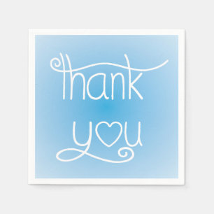 Sky Blue Vielen Dank Herzlich Party Napkins Serviette