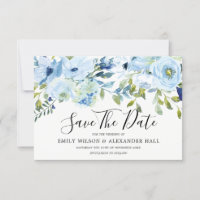 Sky Blue Watercolor Blume Moderne Hochzeiten
