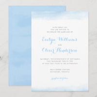 Sky Blue Watercolor Dip Wedding