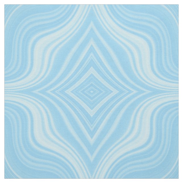 Sky Blue Wavy Rhombus Pattern Stoff (Muster)