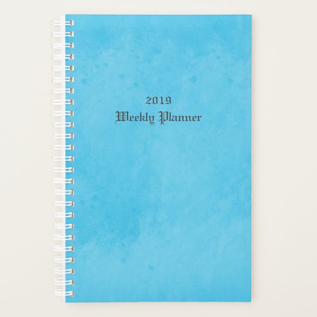 Sky Blue Weekly Planner Planer (Vorderseite)