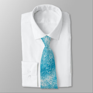 Sky Blue & White Coral Textur Krawatte