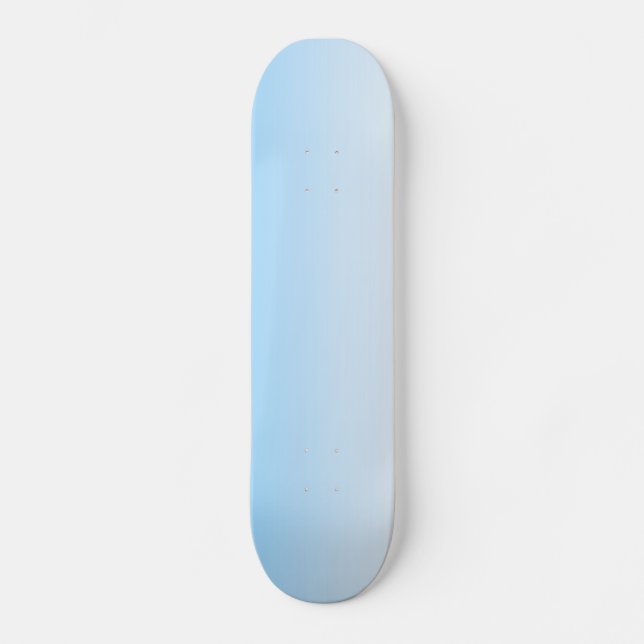 Sky Blue White Ombre Skateboard (Vorderseite)