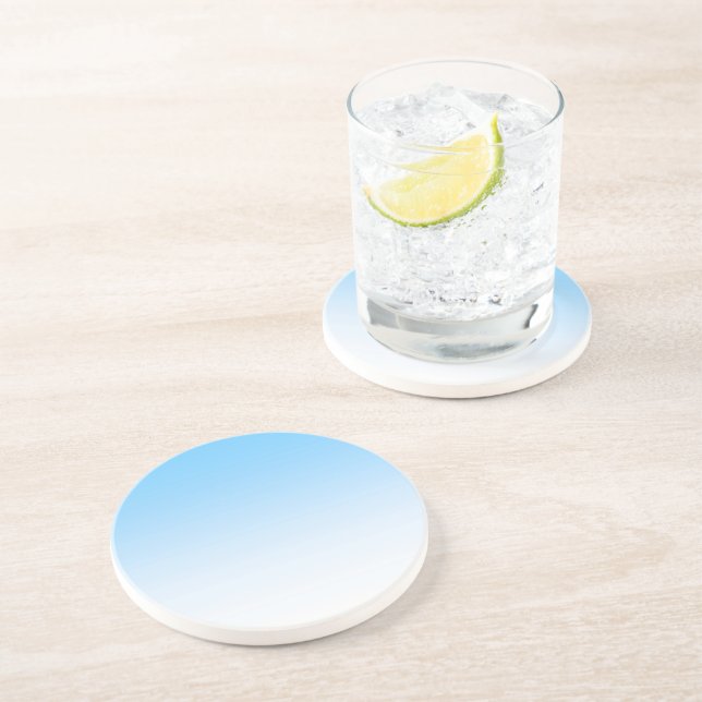 Sky Blue White Ombre Untersetzer (Seite)